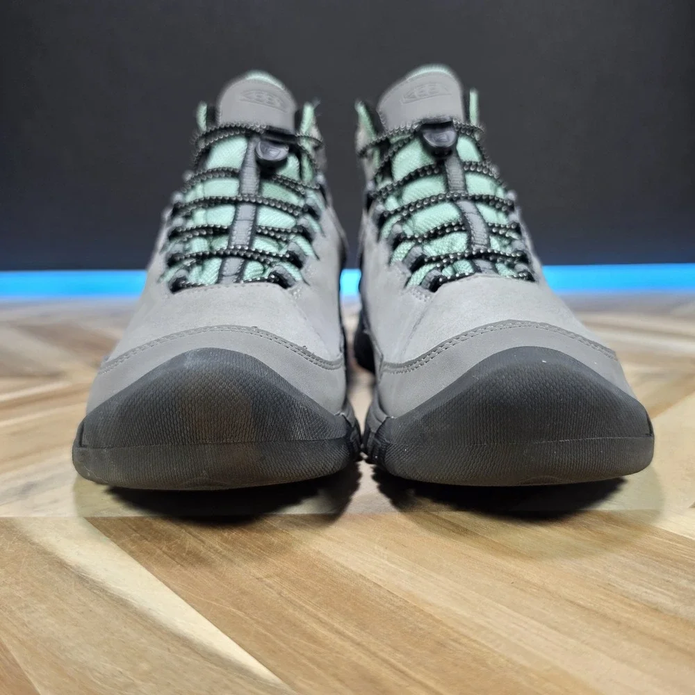 KEEN Kids Targhee IV Mid Waterproof Hiking Boots Alloy Granite Gray 6 1029559